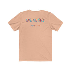 THEY KNOW PDR LFE "LOVE THE HATE SERIES" Unisex Jersey Short Sleeve Tee - PDR LFE Heather Ice Blue / XS PDR LFE