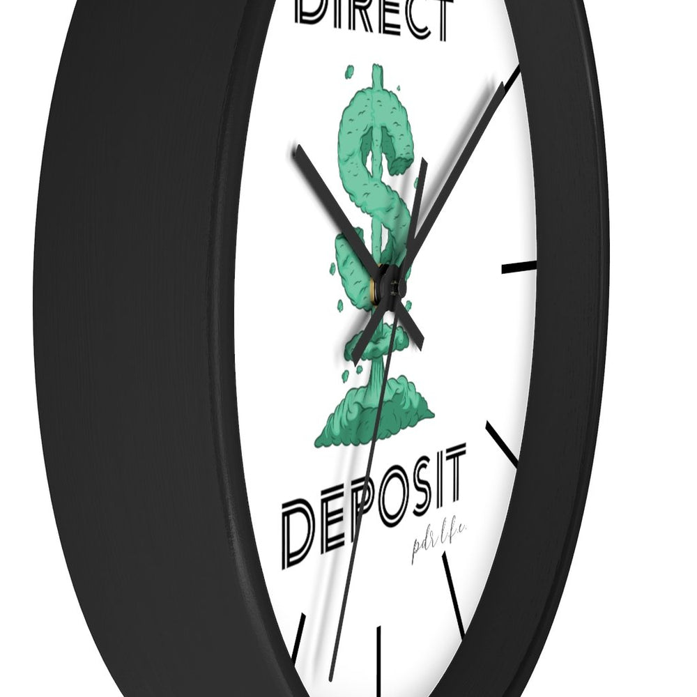 PDR LFE TIME IS MONEY DIRECT DEPOSIT Wall clock - PDR LFE White / Black / 10" PDR LFE