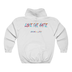 THEY KNOW WHY "LOVE THE HATE" SERIES Unisex Heavy Blend™ Hooded Sweatshirt - PDR LFE White / 5XL PDR LFE