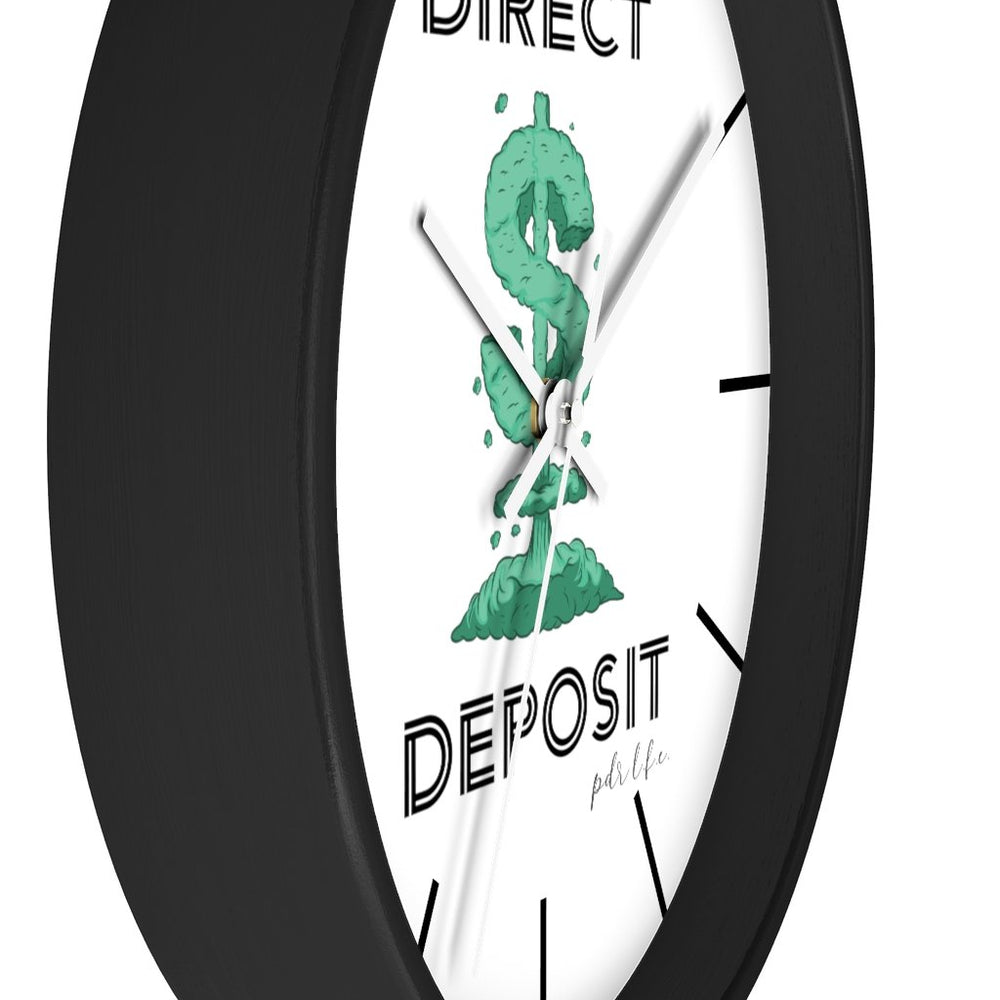 PDR LFE TIME IS MONEY DIRECT DEPOSIT Wall clock - PDR LFE White / Black / 10" PDR LFE