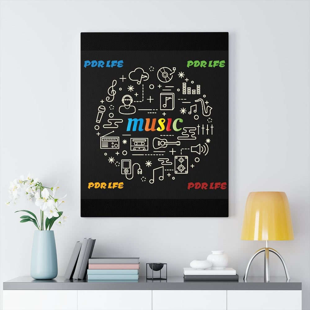 PDR LFE MUSIC VOID Stretched Canvas Painting - PDR L.F.E. 