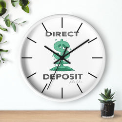PDR LFE TIME IS MONEY DIRECT DEPOSIT Wall clock - PDR LFE White / Black / 10" PDR LFE