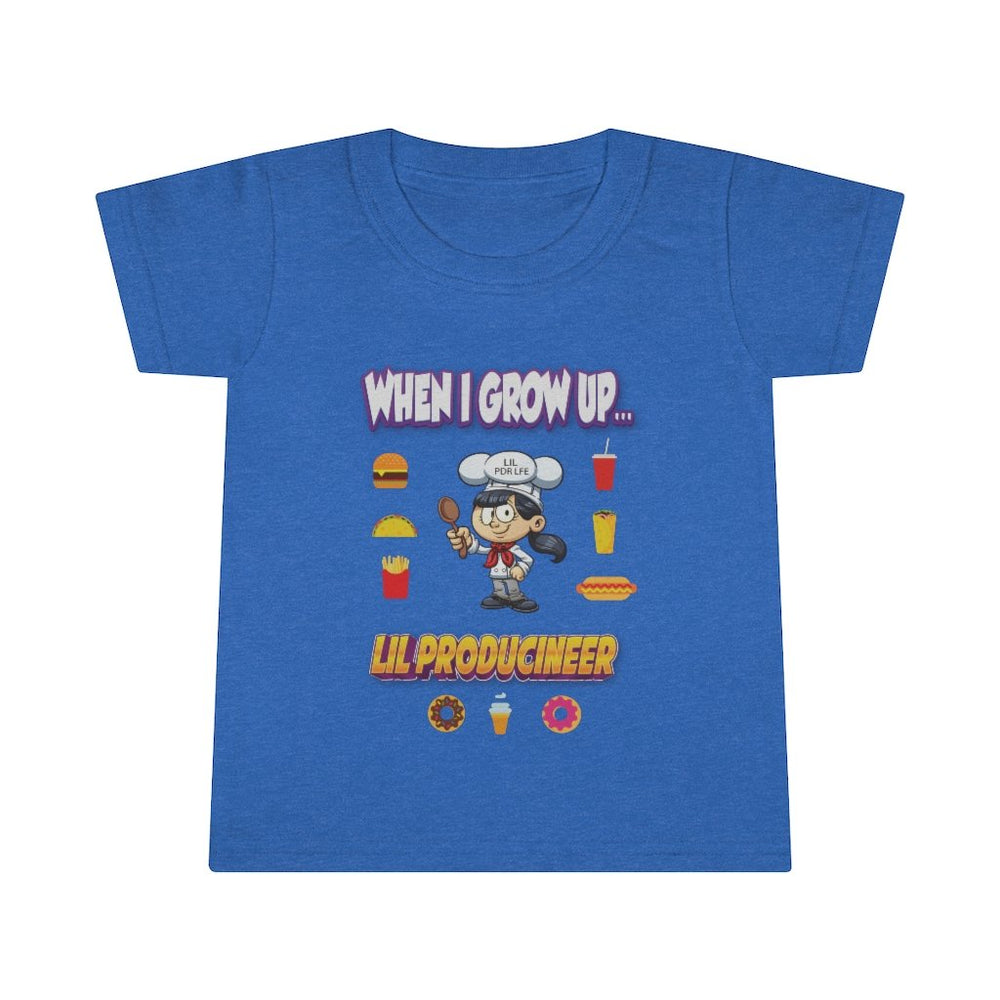 WHEN I GROW UP LIL PRODUCINEER Toddler T-shirt - PDR LFE 2T / Heather Royal PDR LFE