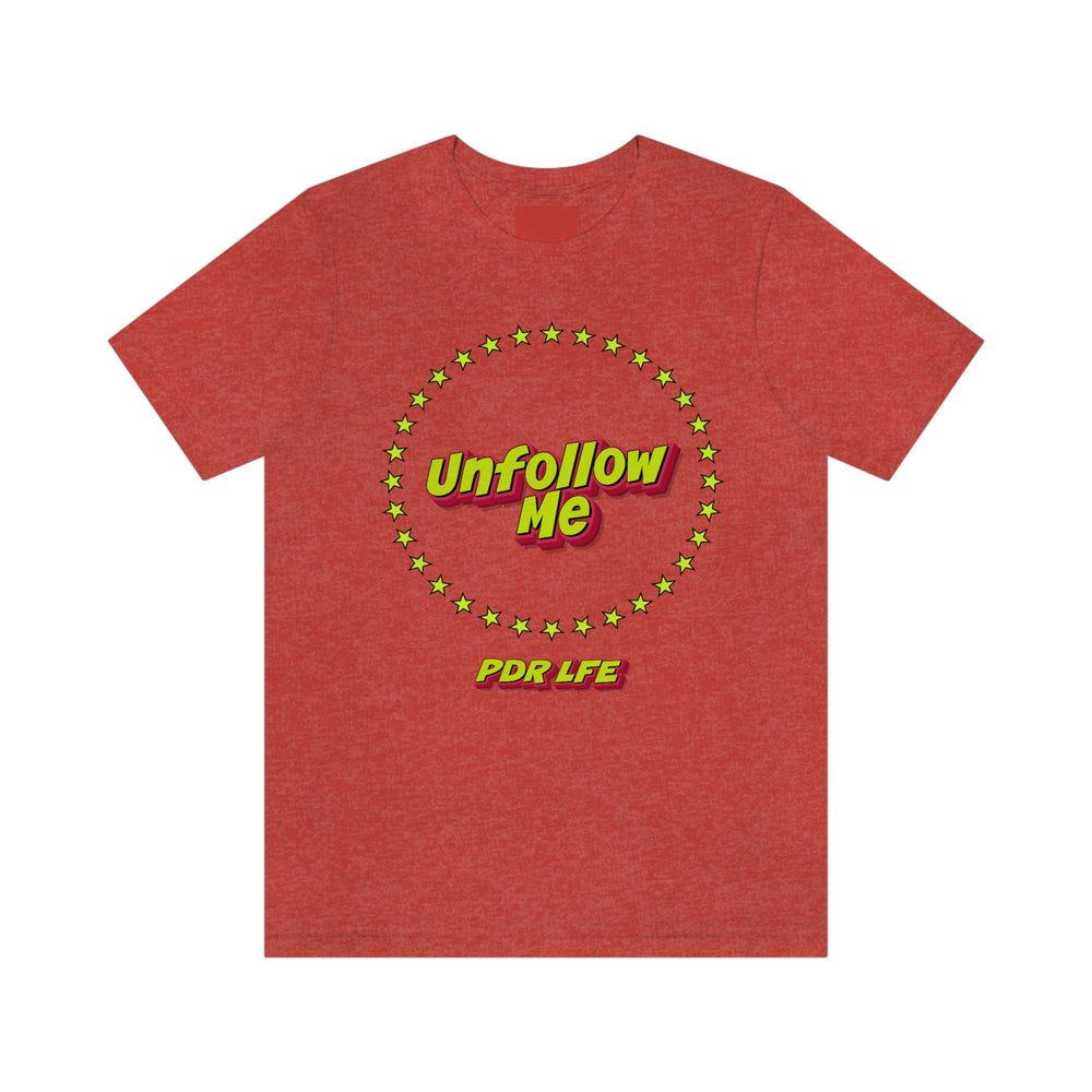 UNFOLLOW ME HIP HOP Jersey Short Sleeve Tee - PDR LFE Heather Red / S PDR LFE