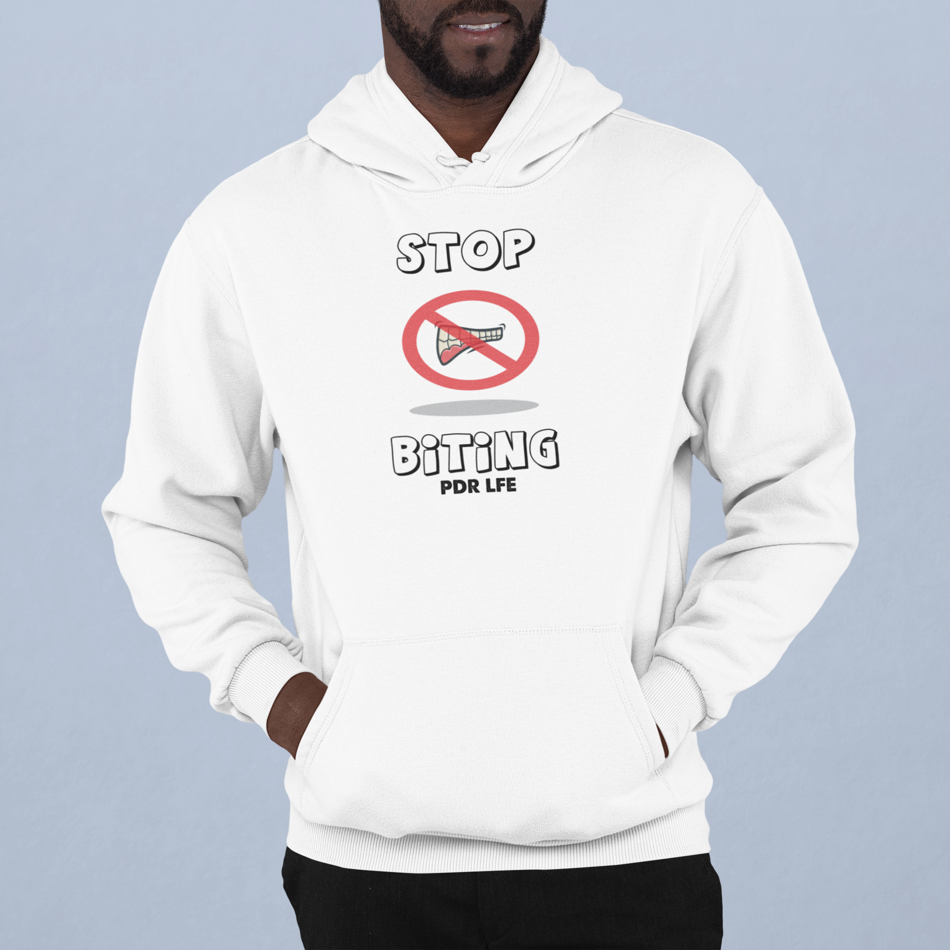 STOP BITING PDR LFE Unisex Heavy Blend™ Hooded Sweatshirt - PDR L.F.E. 