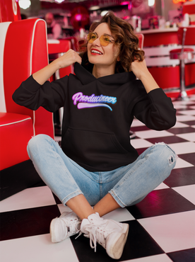 PRODUCINEER GLOW FEMALE Hip Hop Unisex Hooded Sweatshirt - PDR LFE XS / Light Pink PDR LFE