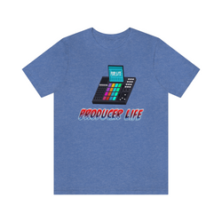 PRODUCER LIFE 23 MALE HIP HOP Short Sleeve Tee - PDR LFE Heather Columbia Blue / XS PDR LFE